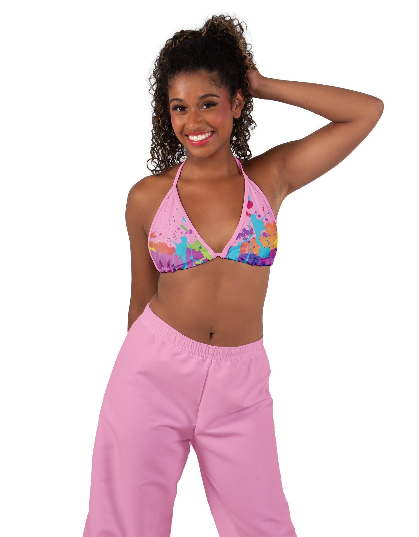 Paint Splatter String Bikini Bra