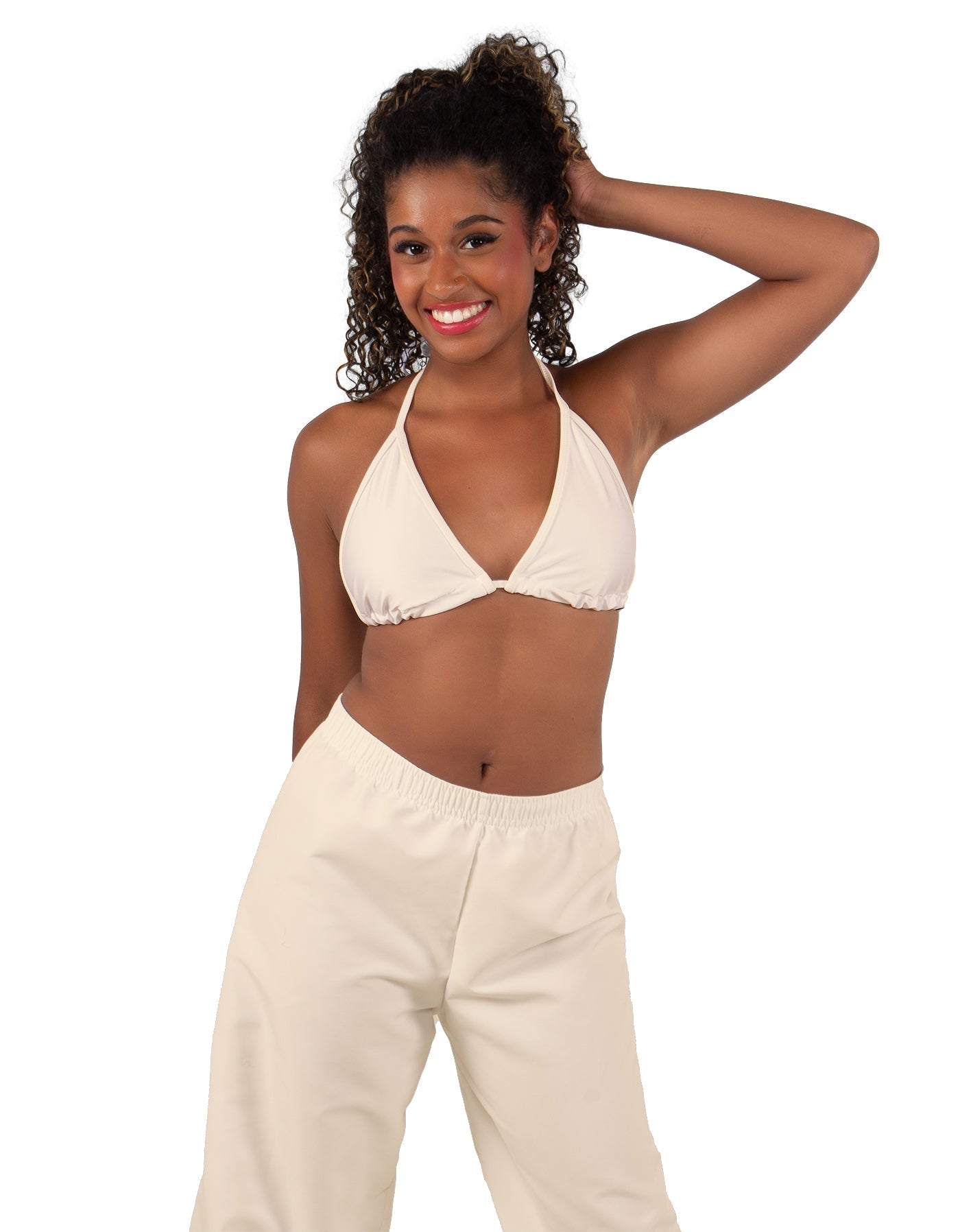 Solid Lycra String Bikini Bra