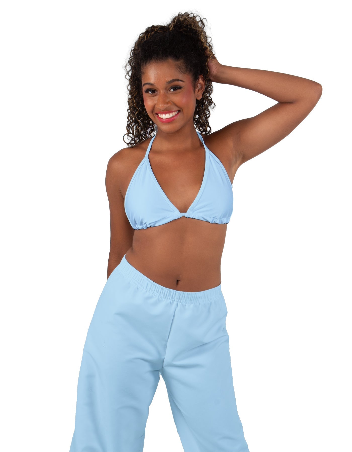 Solid Lycra String Bikini Bra