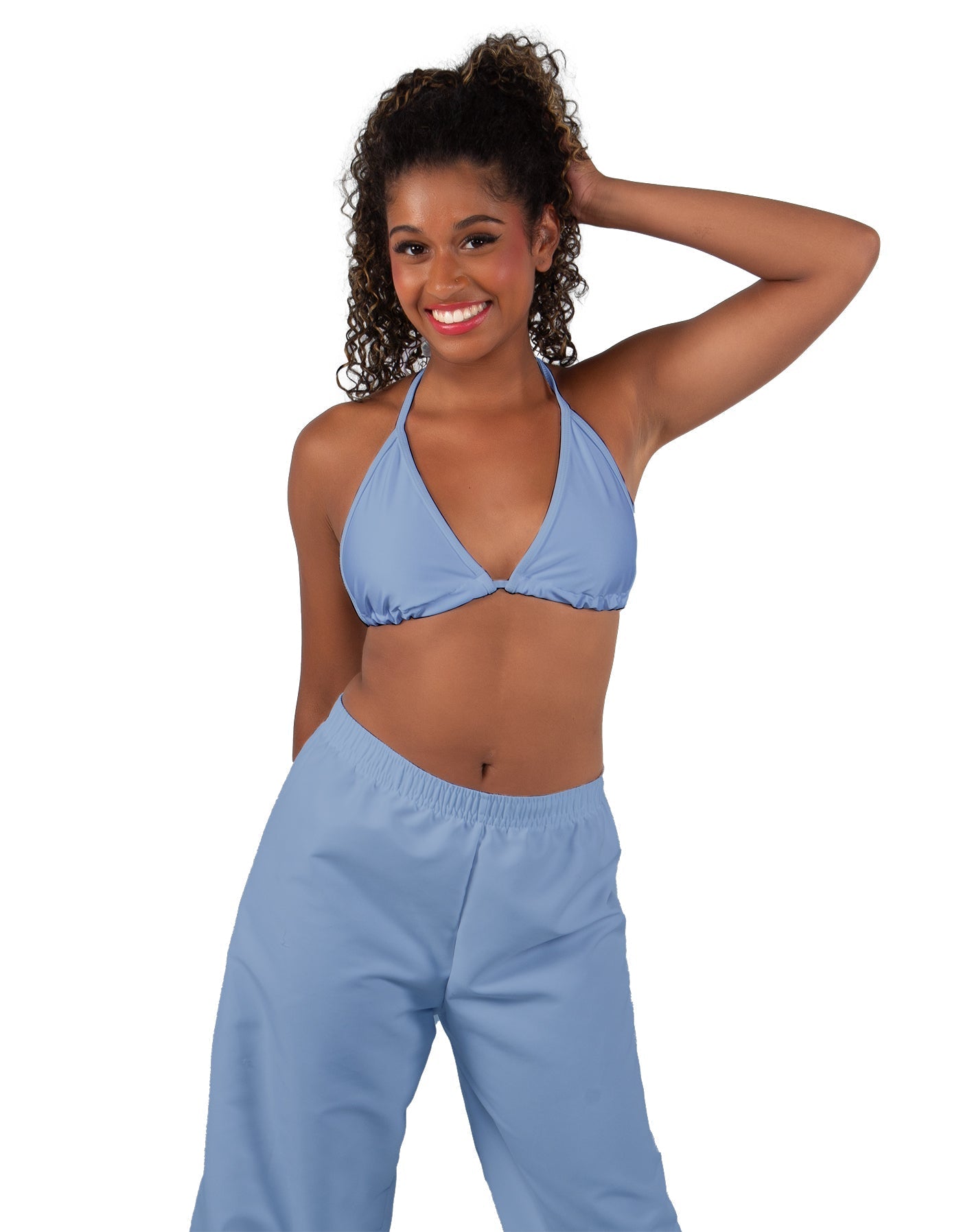 Solid Lycra String Bikini Bra