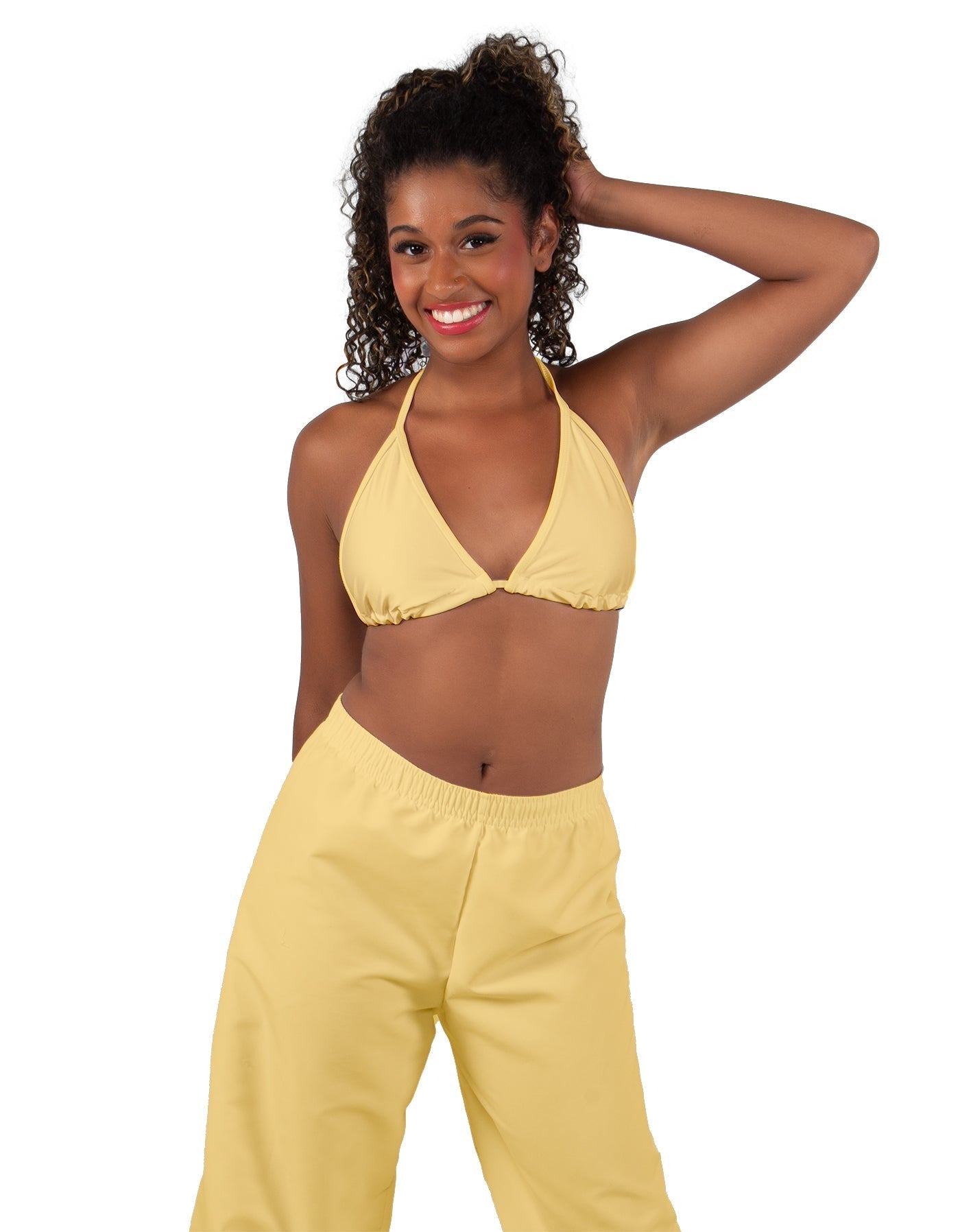 Solid Lycra String Bikini Bra