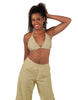Solid Lycra String Bikini Bra