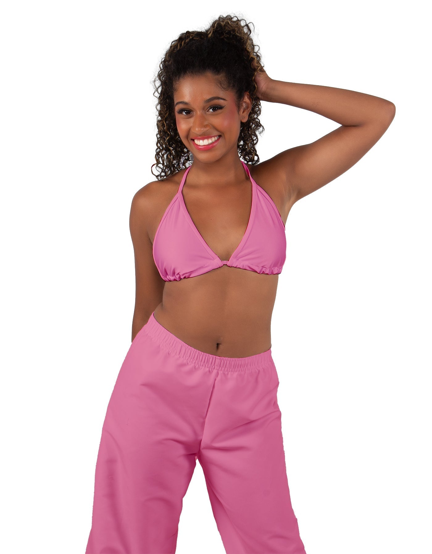 Solid Lycra String Bikini Bra