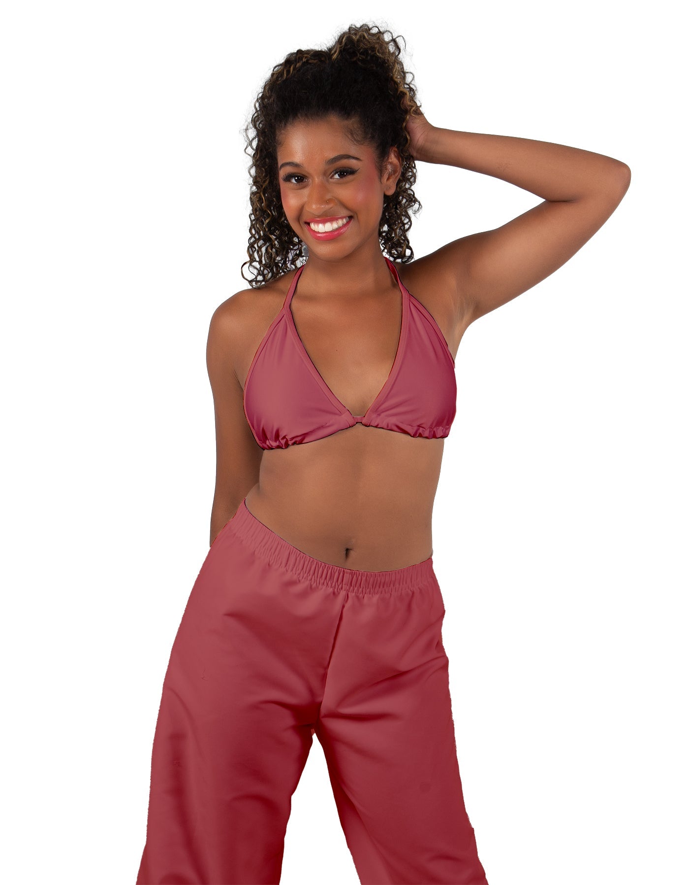 Solid Lycra String Bikini Bra