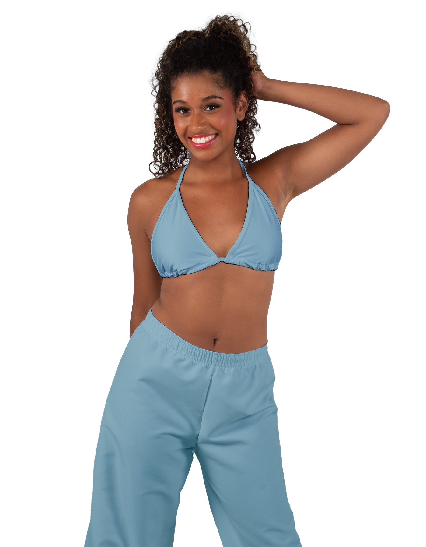 Solid Lycra String Bikini Bra