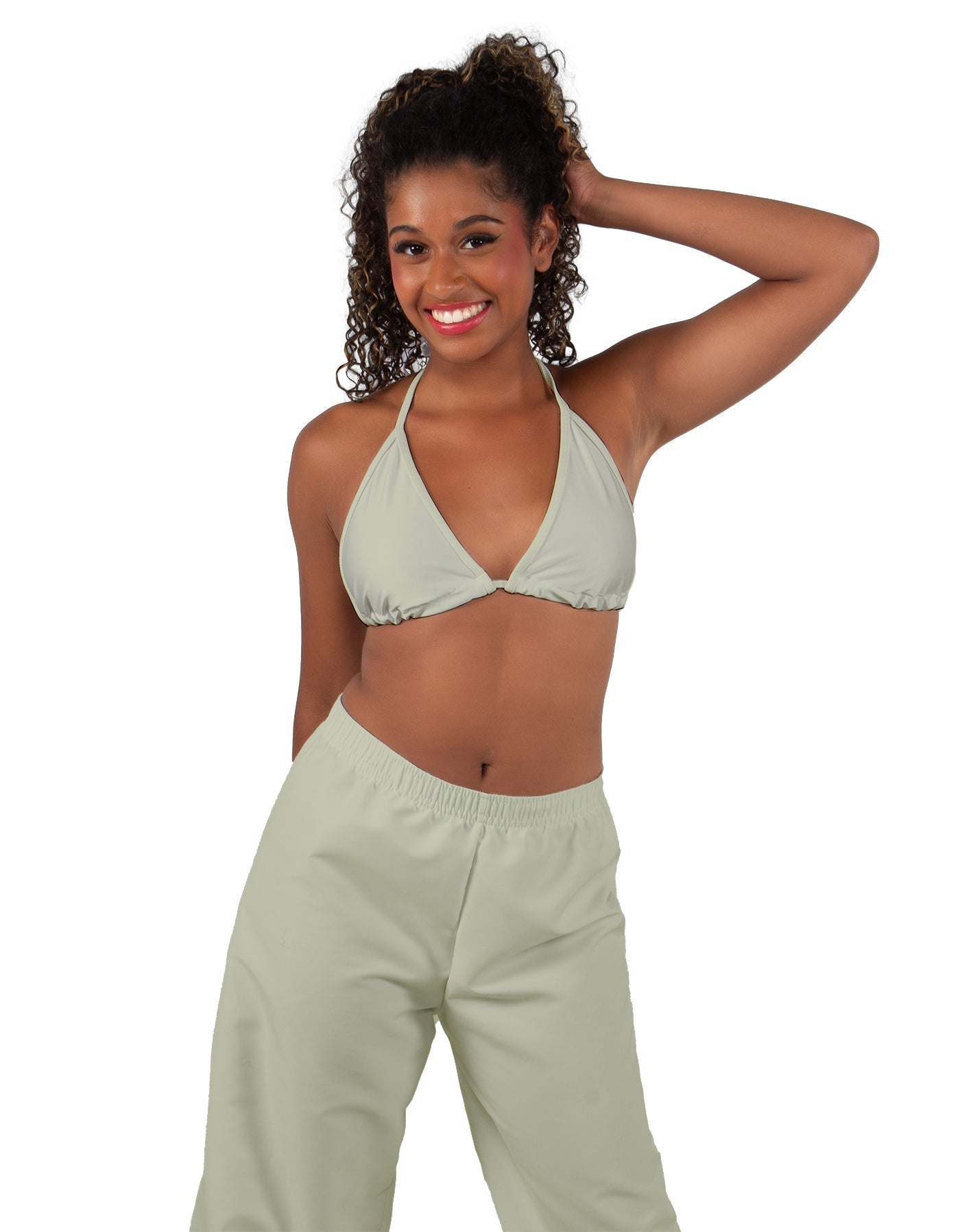 Solid Lycra String Bikini Bra
