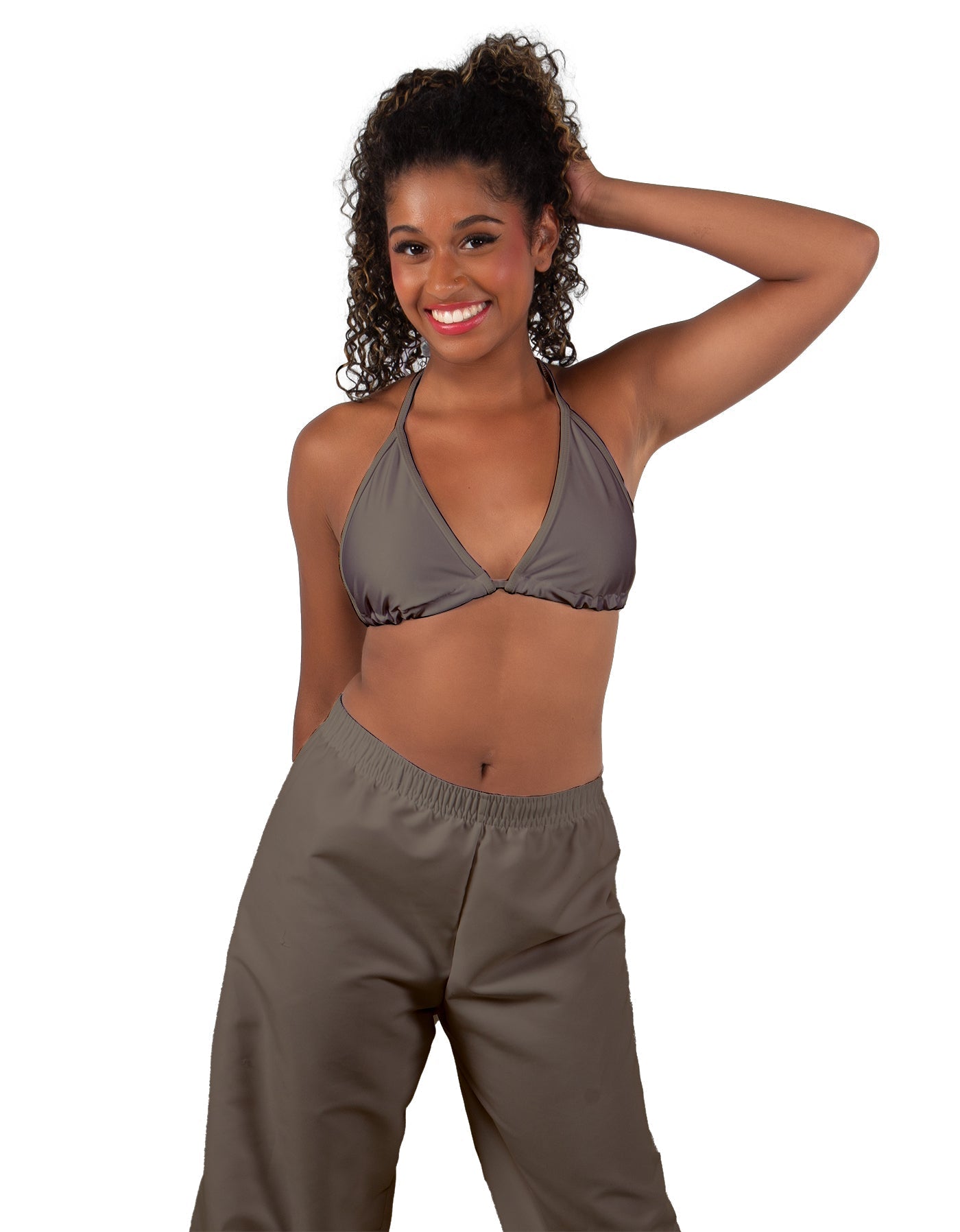 Solid Lycra String Bikini Bra