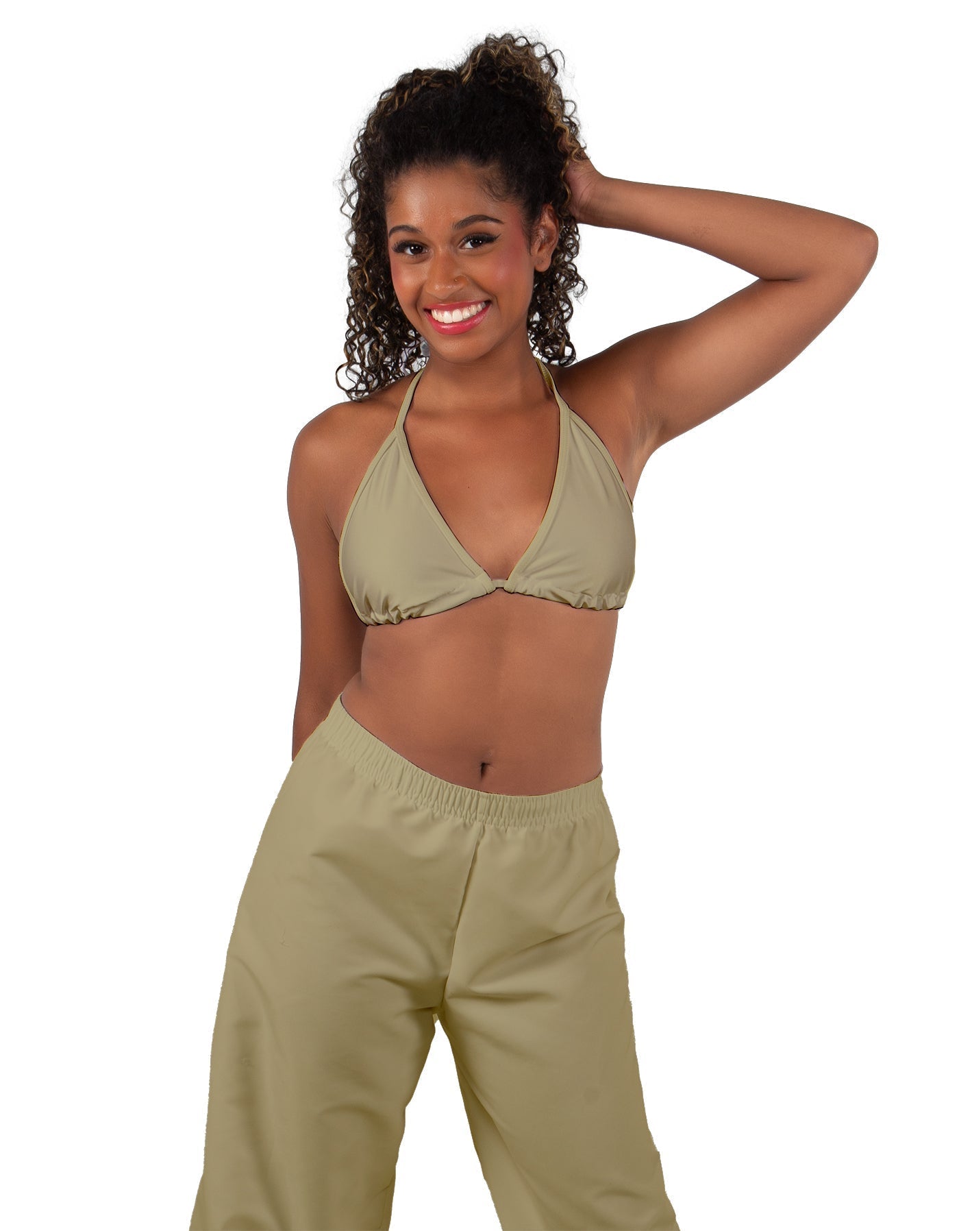 Solid Lycra String Bikini Bra