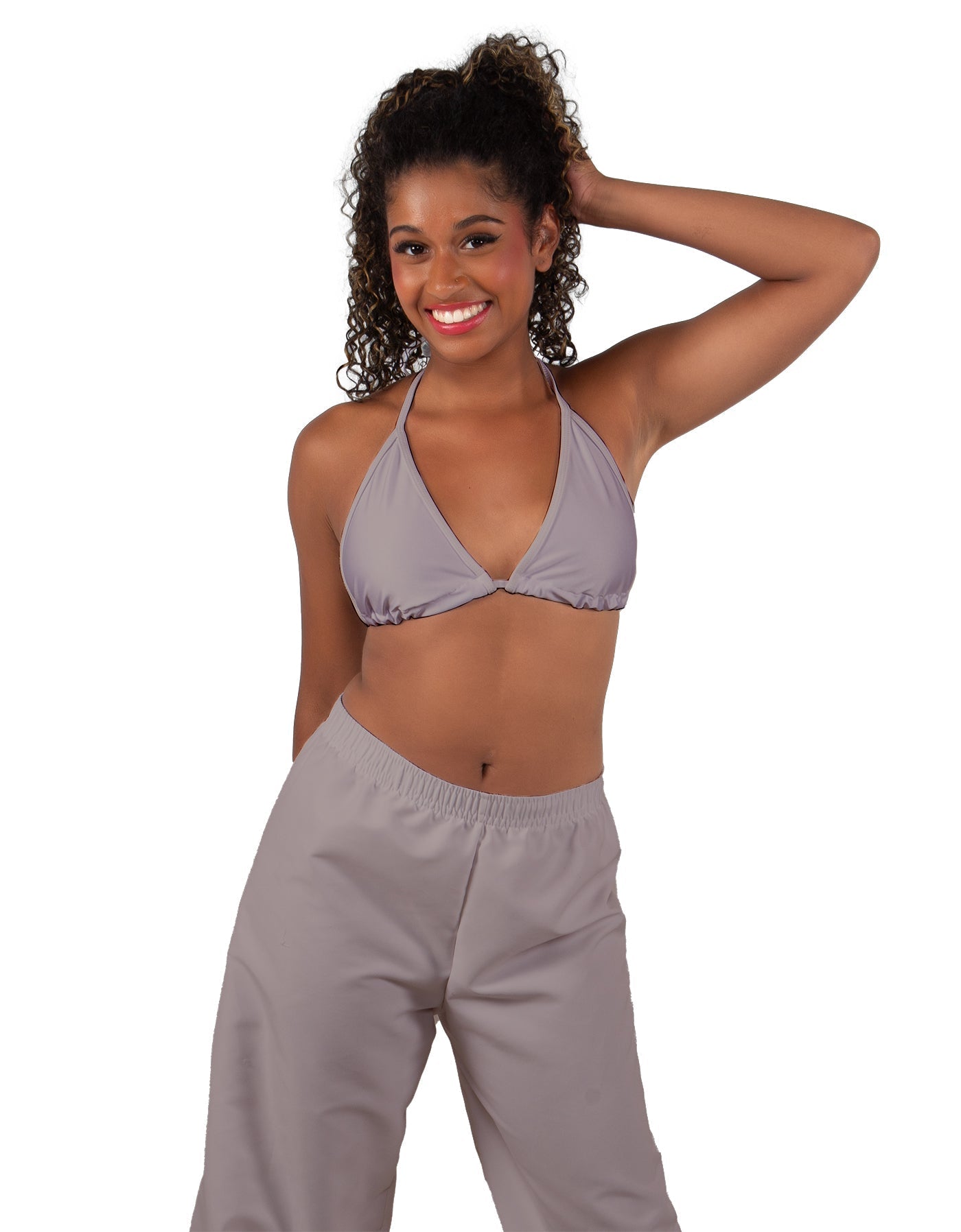 Solid Lycra String Bikini Bra