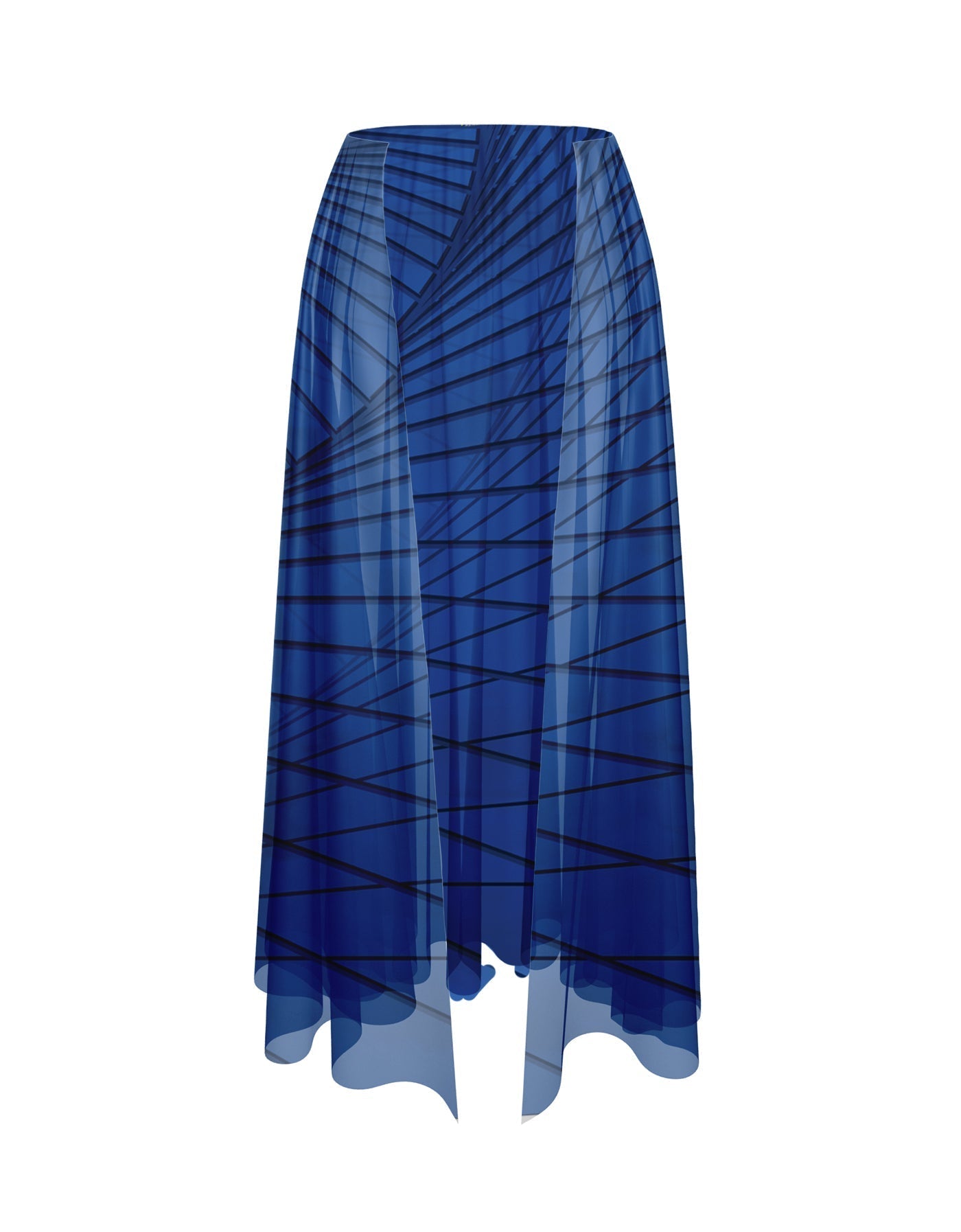 Fractal Chiffon Half Skirt