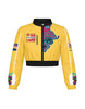 Demon Huntress Cropped Varsity Jacket Moto Collar