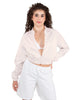 Solid Satin Cropped Jockey Jacket No Rib
