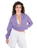 Solid Satin Cropped Jockey Jacket No Rib