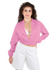 Solid Satin Cropped Jockey Jacket No Rib