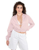 Solid Satin Cropped Jockey Jacket No Rib