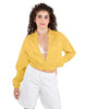 Solid Satin Cropped Jockey Jacket No Rib