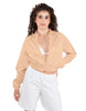 Solid Satin Cropped Jockey Jacket No Rib