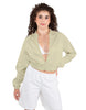 Solid Satin Cropped Jockey Jacket No Rib