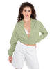 Solid Satin Cropped Jockey Jacket No Rib