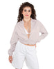 Solid Satin Cropped Jockey Jacket No Rib