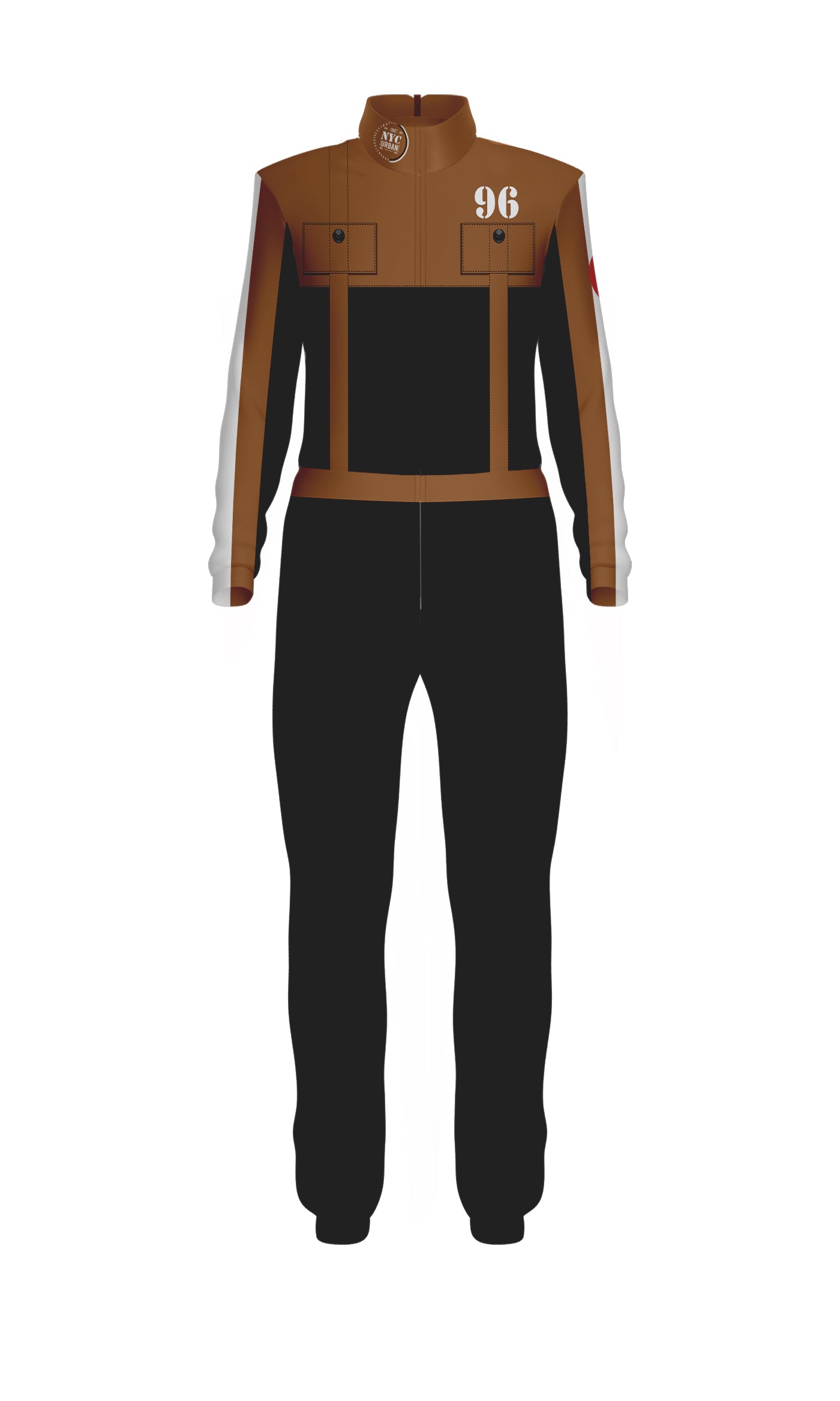 4X4 Jumpsuit with Tall Collar