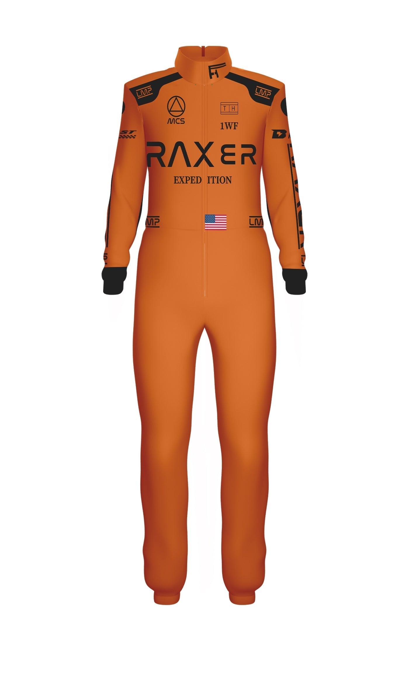 F1 Racing Jumpsuit with Tall Collar