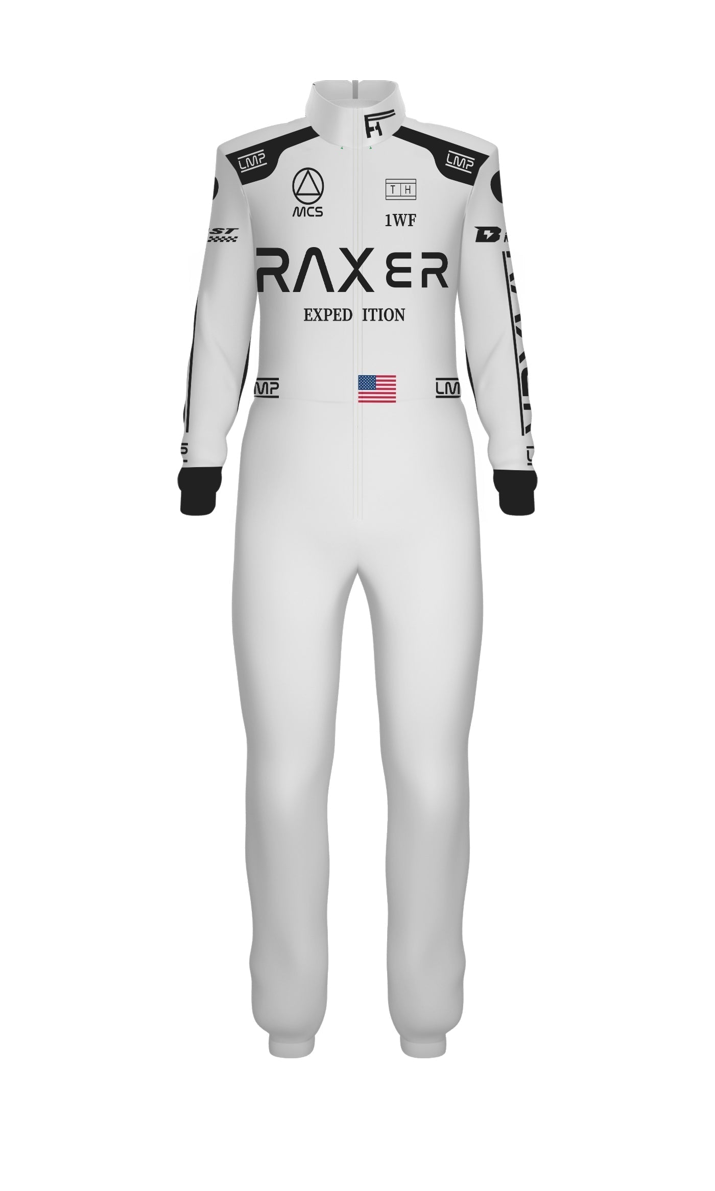 F1 Racing Jumpsuit with Tall Collar
