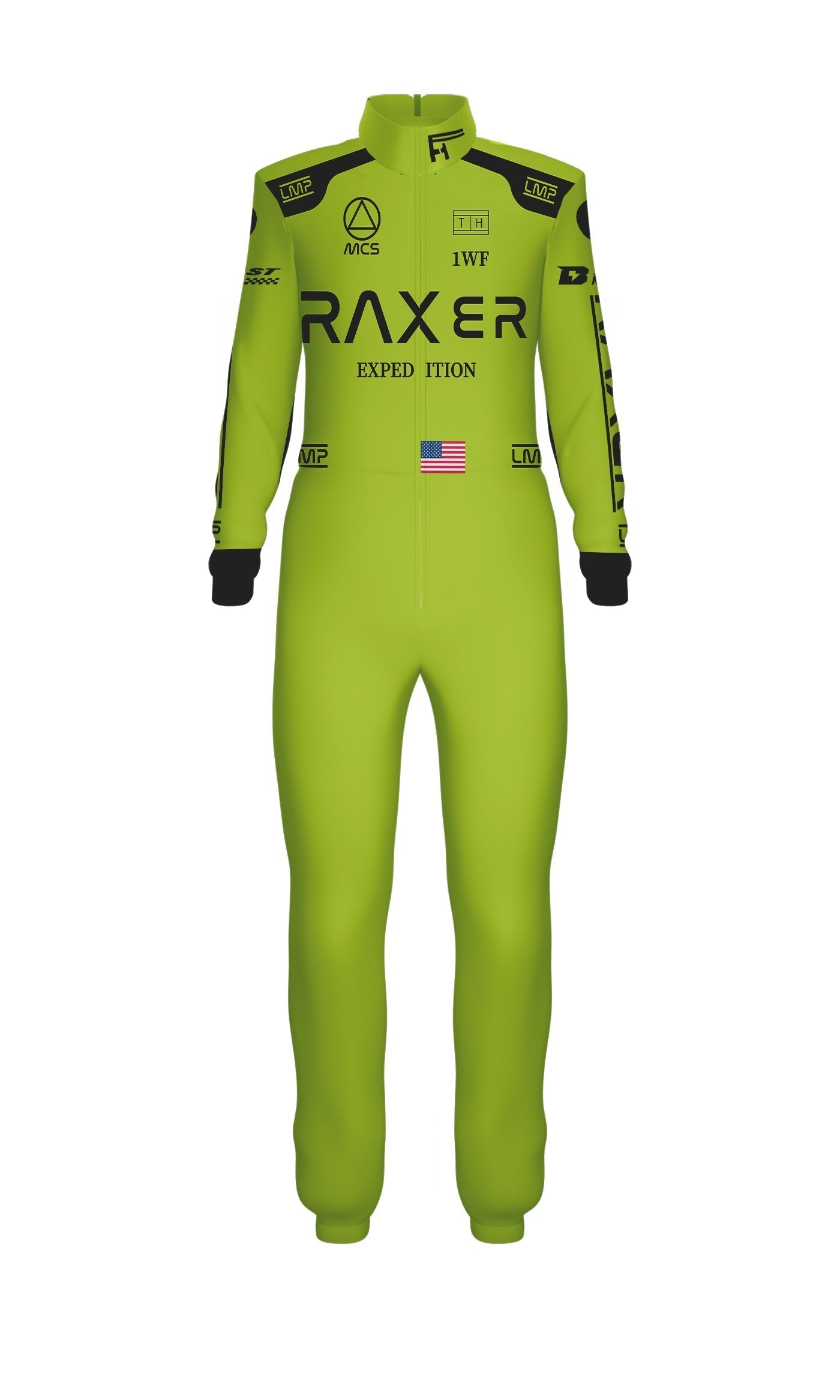 F1 Racing Jumpsuit with Tall Collar