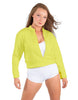 Solid Fleece Cropped Varsity Jacket