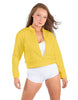 Solid Fleece Cropped Varsity Jacket