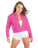 Solid Fleece Cropped Varsity Jacket
