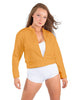 Solid Fleece Cropped Varsity Jacket