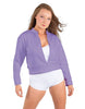 Solid Fleece Cropped Varsity Jacket