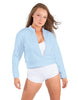 Solid Fleece Cropped Varsity Jacket