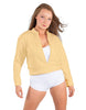 Solid Fleece Cropped Varsity Jacket