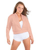 Solid Fleece Cropped Varsity Jacket