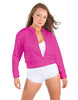 Solid Fleece Cropped Varsity Jacket