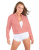 Solid Fleece Cropped Varsity Jacket