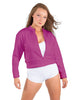 Solid Fleece Cropped Varsity Jacket