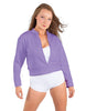 Solid Fleece Cropped Varsity Jacket