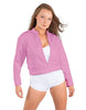 Solid Fleece Cropped Varsity Jacket