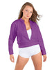 Solid Fleece Cropped Varsity Jacket