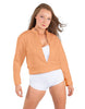 Solid Fleece Cropped Varsity Jacket