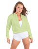 Solid Fleece Cropped Varsity Jacket