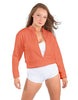 Solid Fleece Cropped Varsity Jacket