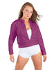 Solid Fleece Cropped Varsity Jacket