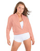 Solid Fleece Cropped Varsity Jacket