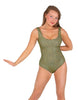 Solid Sequin Tank Leotard
