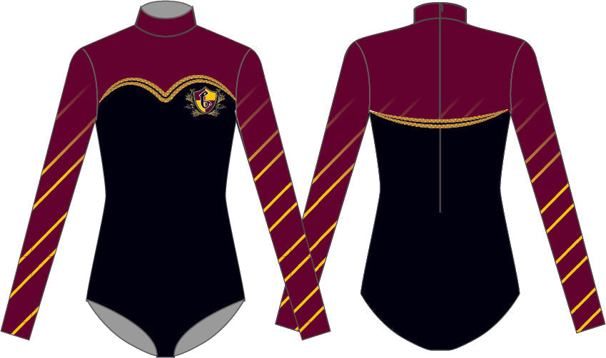 Custom School of Spells LS Zipper Back Leotard