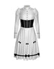 Jolly Holiday LS Puff Sleeve TNeck Dress with Character Skirt